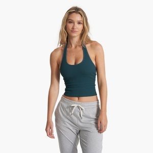 Vuori Simplicity Halter in Beryl, like new, size Small